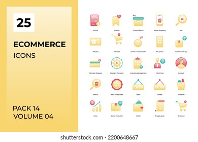 E-commerce icons collection. Set contains such Icons as and more	