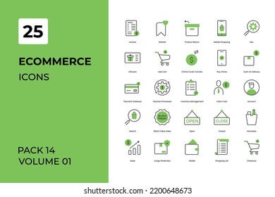E-commerce icons collection. Set contains such Icons as and more	