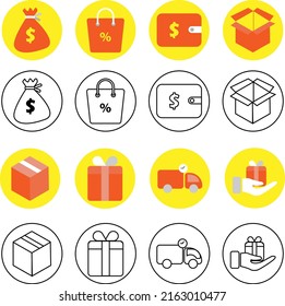 e-commerce icons, Contact us icons, set of website icons, vector. Communication symbol.
