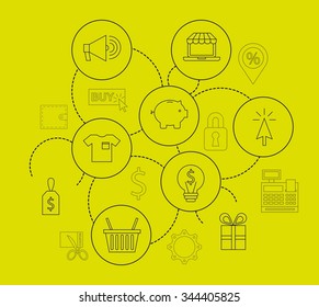 e-commerce icons design, vector illustration eps10 graphic 