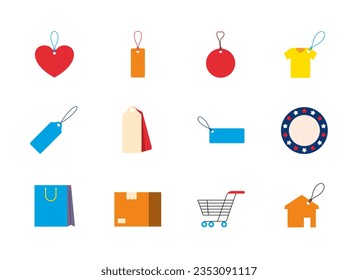 E-commerce icons element set. Shopping. Online shopping thin line icons vector Illustration