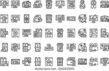 Ecommerce icons High-Quality Vector Icons Collection with Editable Stroke. Ideal for Professional and Creative Projects.