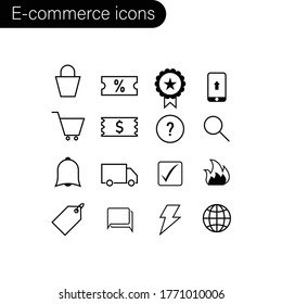e-commerce icons for internet shop.  vector illustration