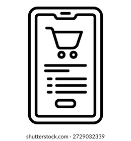 Ecommerce icons on mobile apps