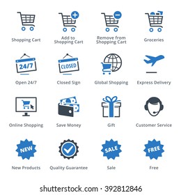 E-commerce Icons Set 2 - Blue Series