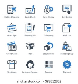 E-commerce Icons Set 3 - Blue Series