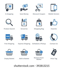 E-commerce Icons Set 4 - Blue Series