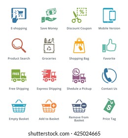 E-Commerce Icons Set 4 - Farbige Serie