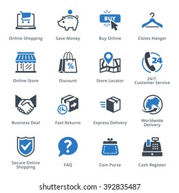 E-commerce Icons Set 5 - Blue Series