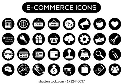 e-commerce icons set collection. online shop icon