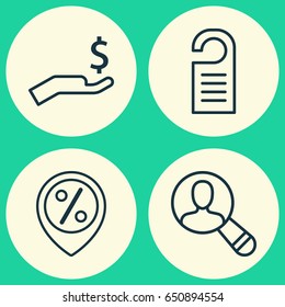 E-Commerce Icons Set. Collection Of Rich, Price, Spectator And Other Elements. Also Includes Symbols Such As Onlooker, Sale, Marker.
