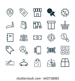 Ecommerce Icons Set. Collection Of Spectator, Withdraw Money, Peg And Other Elements. Also Includes Symbols Such As Discover, Price, Transfer.