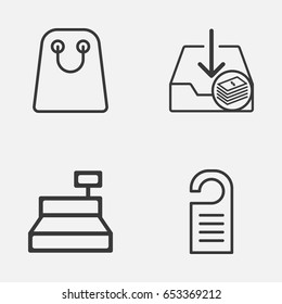 Ecommerce Icons Set. Collection Of Withdraw Money, Price, Till And Other Elements. Also Includes Symbols Such As Bag, Money, Sale.