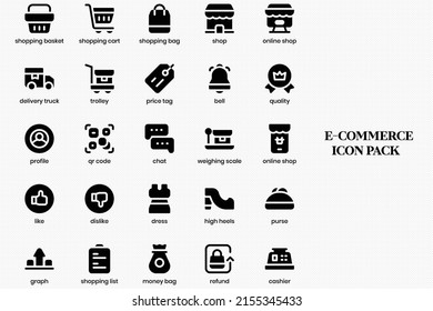 Design-Kunst für E-Commerce-Symbole 