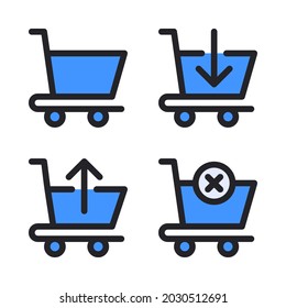 Juego de iconos de Ecommerce (Línea rellenada). Perfecto para aplicaciones móviles de sitios web, iconos de aplicaciones, presentación, ilustración y cualquier otro proyecto.