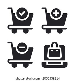 Conjunto de iconos de Ecommerce. Perfecto para aplicaciones móviles de sitios web, iconos de aplicaciones, presentación, ilustración y cualquier otro proyecto.