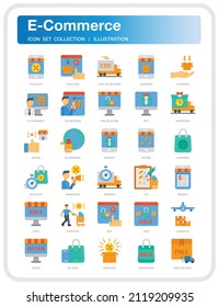 E-Commerce Icons Set. UI Pixel Perfect Well-crafted Vector Thin Line Icons. The illustrations are a vector.
