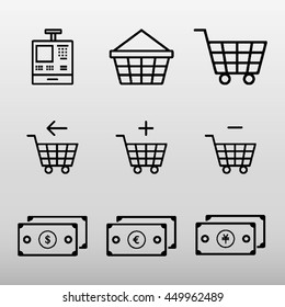 E-Commerce Icons Set Vector Illustration