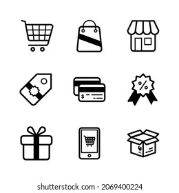 Ecommerce Icons Set Vector. Marketing Icons, Ecommerce Icon Pack For Your Web Site Design