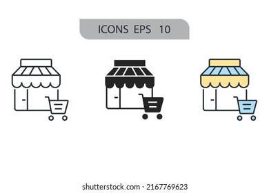 ecommerce icons  symbol vector elements for infographic web