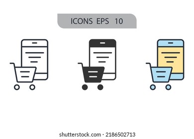 E-commerce icons  symbol vector elements for infographic web