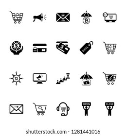 e-commerce Icons Vector set - Black