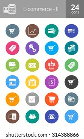 E-commerce Iconset. Can also be used for shopping, online marketing, sales. Suitable for use on web apps, mobile apps, and print media.