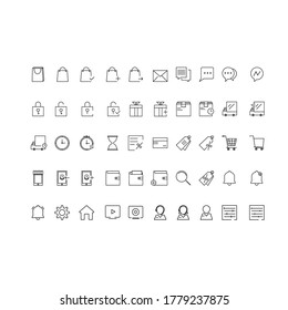 e-commerce Icon.Vector Icon.Black Icon.Shopping online icon
