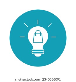 Ecommerce idea Vector Icon with trendy background colors that can easily edit or modify

