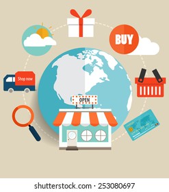 E-commerce ideas with Online store