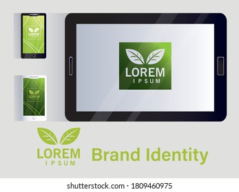 e-commerce for identity brand in companies vector illustration design