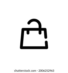 E-commerce incomplete line art icon template