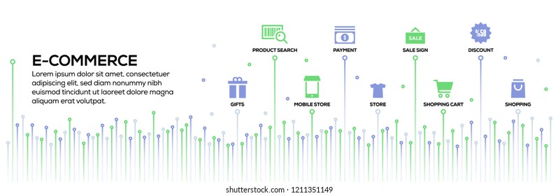 E-COMMERCE INFOGRAPHIC CONCEPT