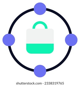 E-commerce Integration Icon can be used for web, mobile app, infographic, etc