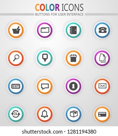 E-commerce interface icon set for web sites and user interface