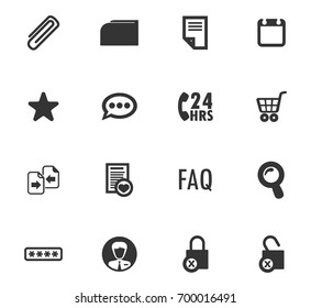 E-commerce interface icons set