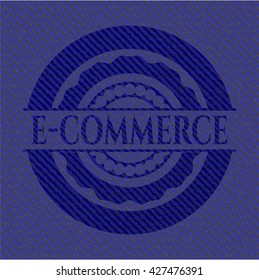 e-commerce jean or denim emblem or badge background