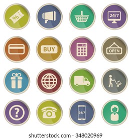 E-commerce label icons for web