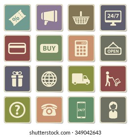 E-commerce label icons for web