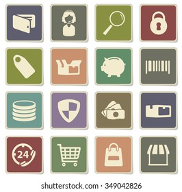 E-commerce label icons for web