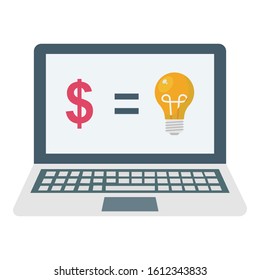 
Ecommerce, laptop Color Isolated Vector icon which can be easily modified
