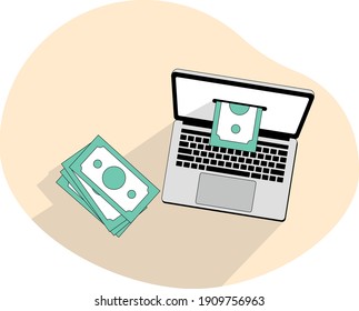 e-commerce laptop shopping electronic payment