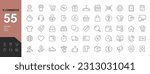 E-commerce Line Editable Icons set. Vector illustration in modern thin line style of marketing icons: payment methods, pictograms and infographic for mobile applications, and types of goods.