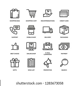 E-COMMERCE LINE ICON SET