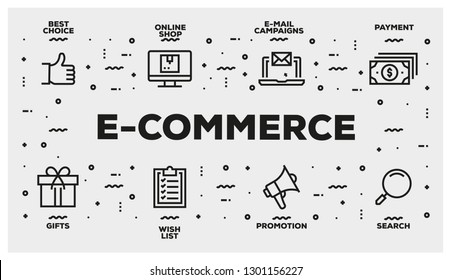 E-COMMERCE LINE ICON SET