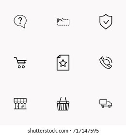 E-commerce line icon set