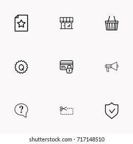 E-commerce line icon set