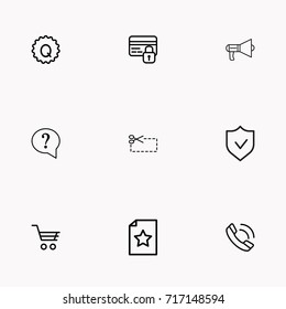 E-commerce line icon set