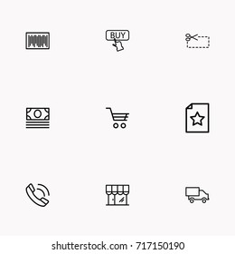 E-commerce line icon set