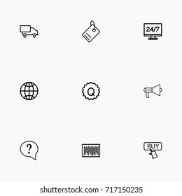 E-commerce line icon set
